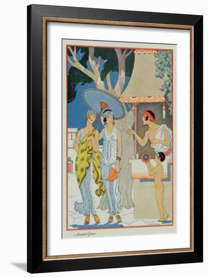 Ancient Greece, from 'The Art of Perfume', pub. 1912-Georges Barbier-Framed Giclee Print