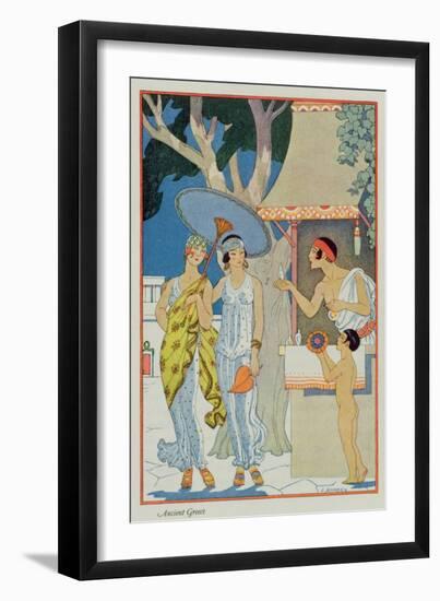 Ancient Greece, from 'The Art of Perfume', pub. 1912-Georges Barbier-Framed Giclee Print