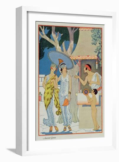 Ancient Greece, from 'The Art of Perfume', pub. 1912-Georges Barbier-Framed Giclee Print