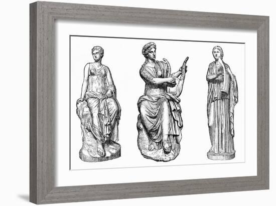 Ancient Greek Muses of Music and Dance-null-Framed Giclee Print