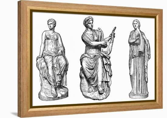Ancient Greek Muses of Music and Dance-null-Framed Premier Image Canvas