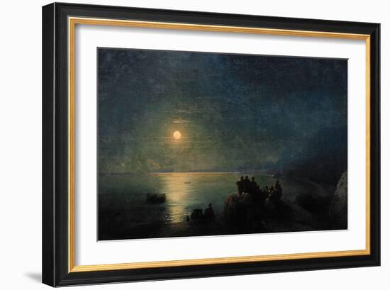 Ancient Greek Poets by the Water's Edge in the Moonlight, 1886-Ivan Konstantinovich Aivazovsky-Framed Giclee Print