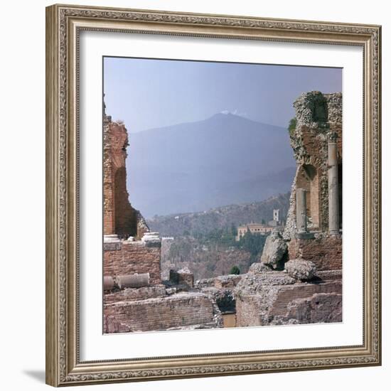 Ancient Greek theatre in Sicily, 1st century. Artist: Unknown-Unknown-Framed Photographic Print