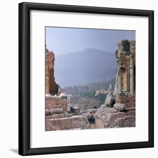 Ancient Greek theatre in Sicily, 1st century. Artist: Unknown-Unknown-Framed Photographic Print