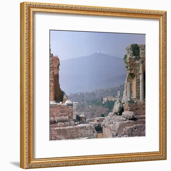 Ancient Greek theatre in Sicily, 1st century. Artist: Unknown-Unknown-Framed Photographic Print