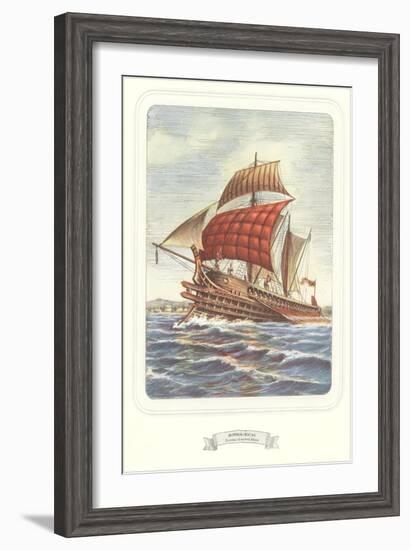 Ancient Greek Trireme-null-Framed Art Print