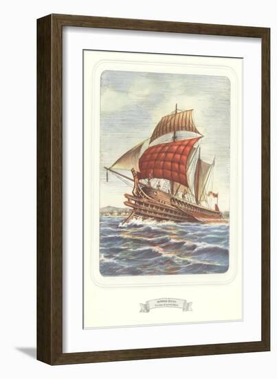 Ancient Greek Trireme-null-Framed Art Print