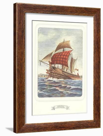 Ancient Greek Trireme-null-Framed Art Print