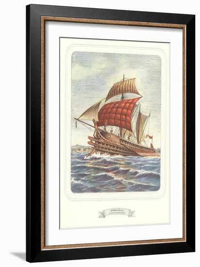 Ancient Greek Trireme-null-Framed Art Print