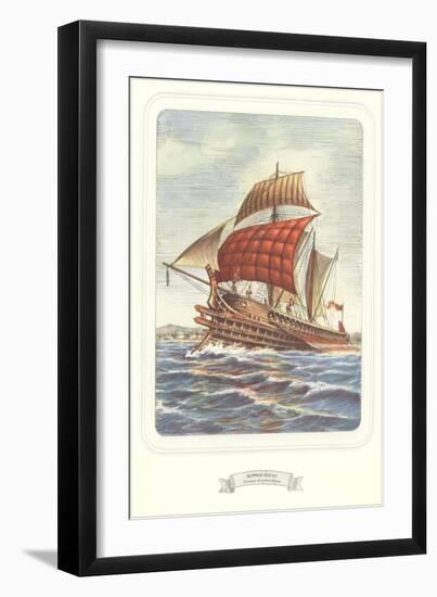 Ancient Greek Trireme-null-Framed Art Print