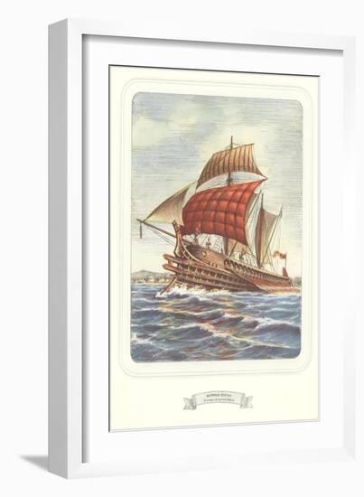 Ancient Greek Trireme-null-Framed Art Print