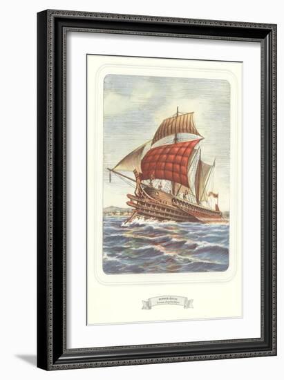 Ancient Greek Trireme-null-Framed Art Print