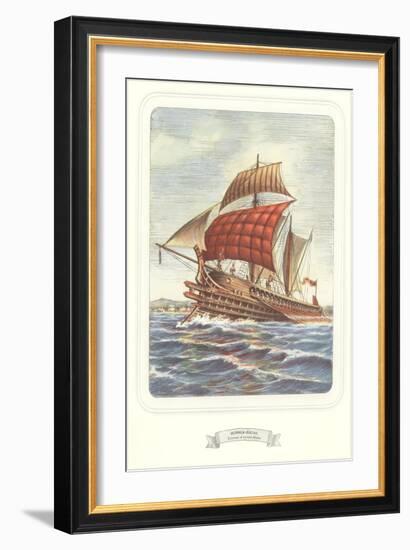 Ancient Greek Trireme-null-Framed Art Print