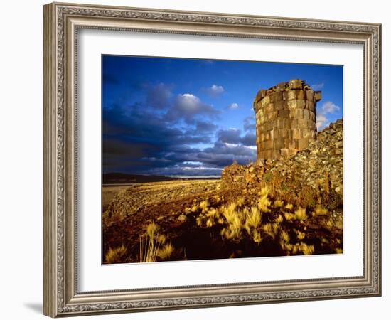 Ancient Inca Tomb at Sunset, Near Lake Titicaca, Peru-Jim Zuckerman-Framed Photographic Print