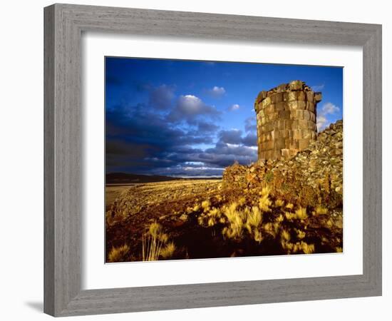 Ancient Inca Tomb at Sunset, Near Lake Titicaca, Peru-Jim Zuckerman-Framed Photographic Print