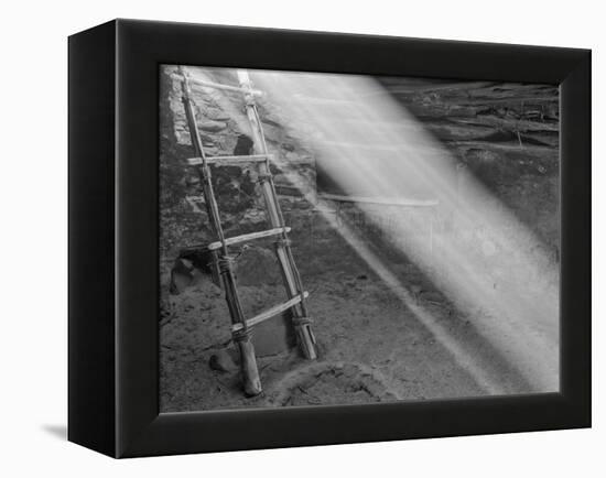 Ancient Kiva with Ladder, Cedar Mesa, Utah, USA-John Ford-Framed Premier Image Canvas