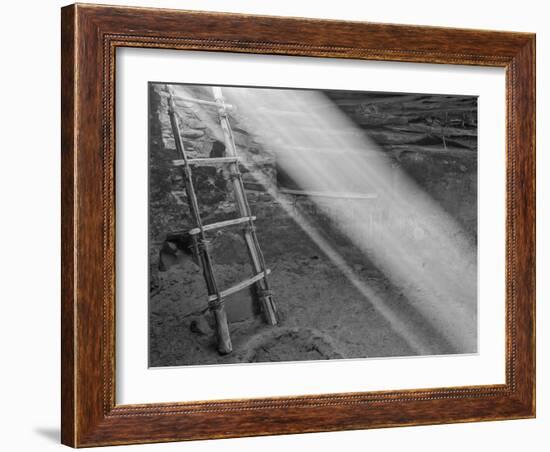 Ancient Kiva with Ladder, Cedar Mesa, Utah, USA-John Ford-Framed Photographic Print