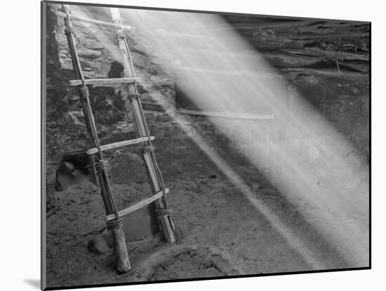 Ancient Kiva with Ladder, Cedar Mesa, Utah, USA-John Ford-Mounted Photographic Print