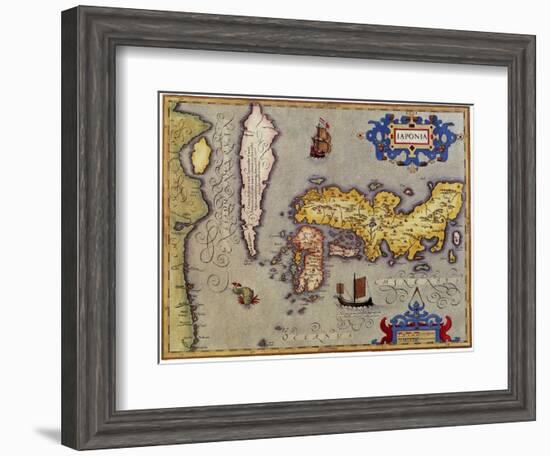 Ancient Map of Japan 1606-Jodocus Hondius-Framed Giclee Print