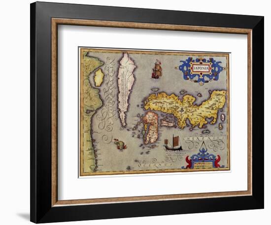 Ancient Map of Japan 1606-Jodocus Hondius-Framed Giclee Print