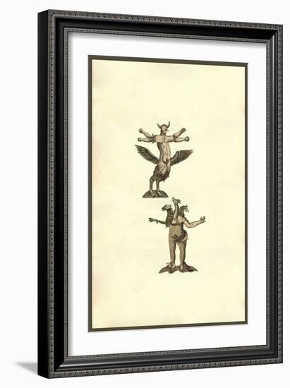 Ancient Monster Men-Ulisse Aldrovandi-Framed Art Print