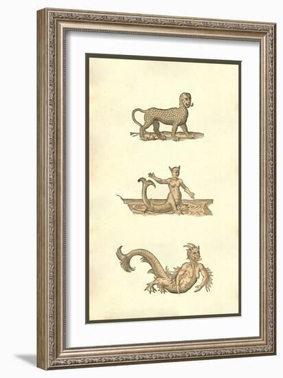 Ancient Monsters-Ulisse Aldrovandi-Framed Premium Giclee Print