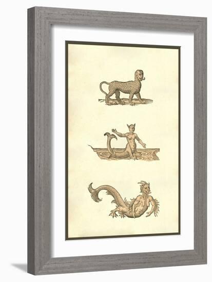 Ancient Monsters-Ulisse Aldrovandi-Framed Art Print