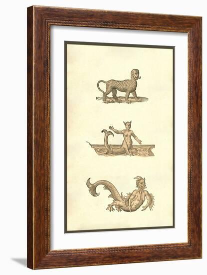 Ancient Monsters-Ulisse Aldrovandi-Framed Art Print