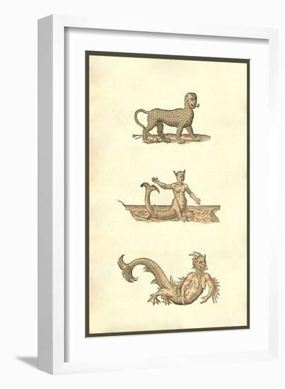 Ancient Monsters-Ulisse Aldrovandi-Framed Art Print