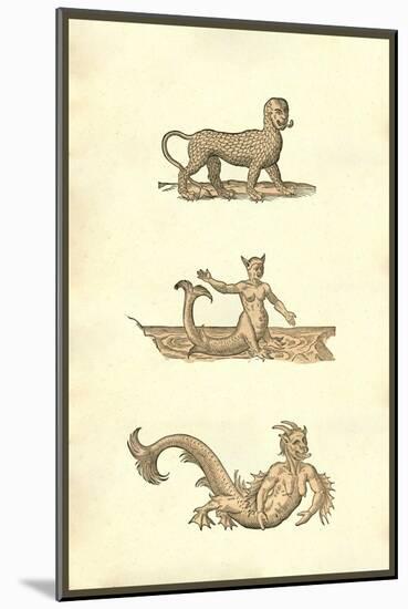 Ancient Monsters-Ulisse Aldrovandi-Mounted Art Print