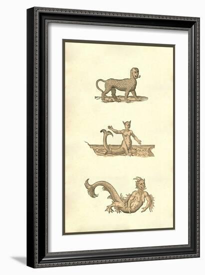 Ancient Monsters-Ulisse Aldrovandi-Framed Art Print