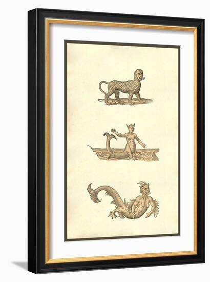 Ancient Monsters-Ulisse Aldrovandi-Framed Art Print