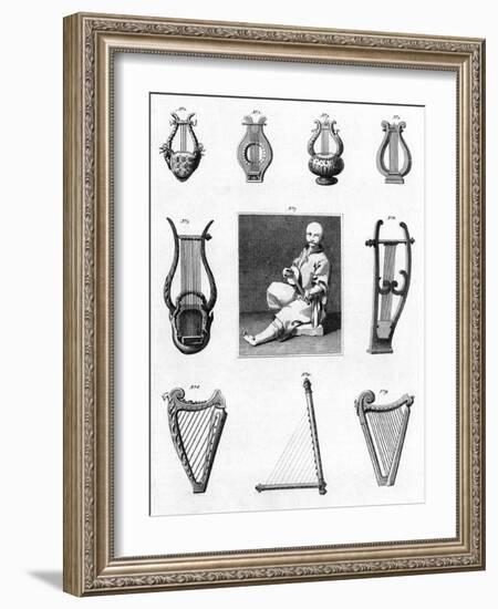 Ancient Musical Instruments-null-Framed Art Print