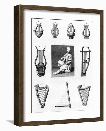 Ancient Musical Instruments-null-Framed Art Print