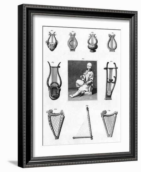 Ancient Musical Instruments-null-Framed Art Print