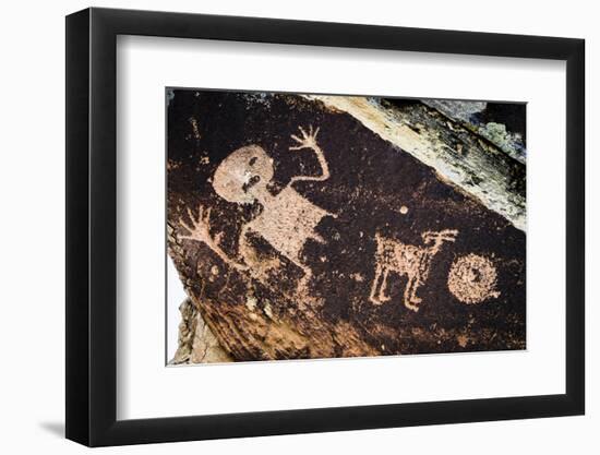 Ancient Native American Petroglyphs in Petrified Forest National Park, Arizona-Jerry Ginsberg-Framed Photographic Print