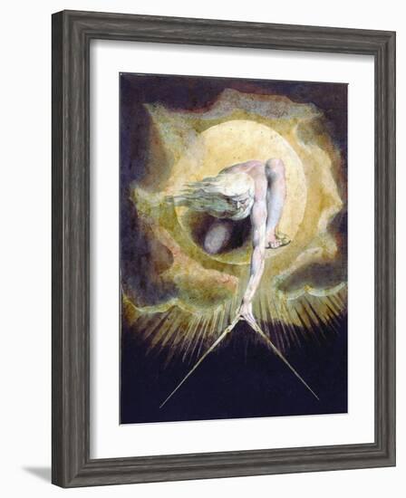 Ancient of Days from Frontispiece for William Blake's Book Europe: a Prophesy, Published in 1794-null-Framed Photo