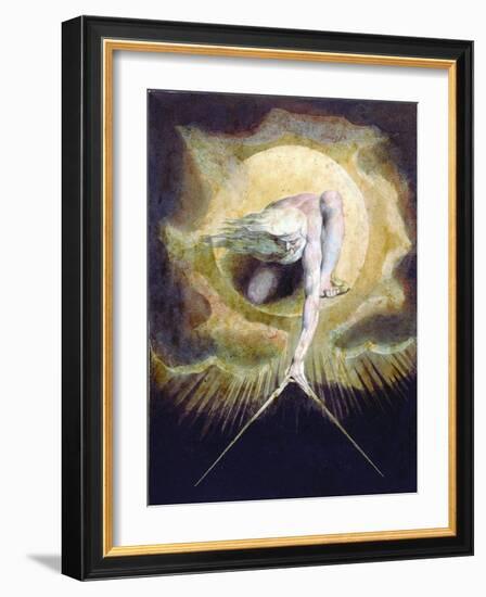 Ancient of Days from Frontispiece for William Blake's Book Europe: a Prophesy, Published in 1794-null-Framed Photo