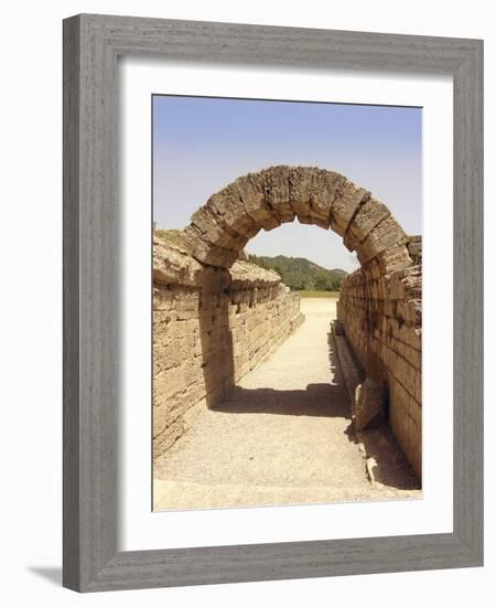 Ancient Olympia Stadium Entrance-Tony Craddock-Framed Photographic Print