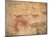 Ancient Paintings in Cave of the Hands, Santa Cruz Province, Patagonia, Argentina-Lin Alder-Mounted Photographic Print
