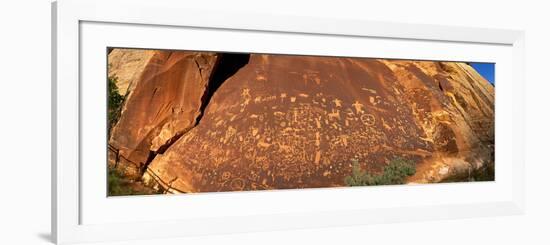 Ancient Petroglyphs at Newspaper Rock Utah USA-null-Framed Photographic Print