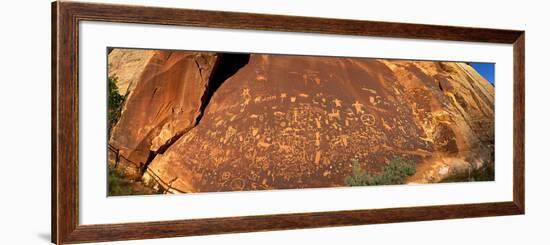 Ancient Petroglyphs at Newspaper Rock Utah USA-null-Framed Photographic Print