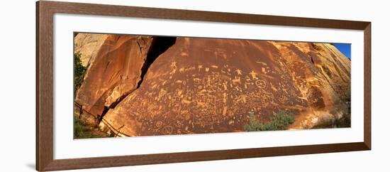 Ancient Petroglyphs at Newspaper Rock Utah USA-null-Framed Photographic Print