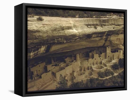 Ancient Pueblo Indian Cliff Dwellings in Mesa Verde National Park-Eliot Elisofon-Framed Premier Image Canvas