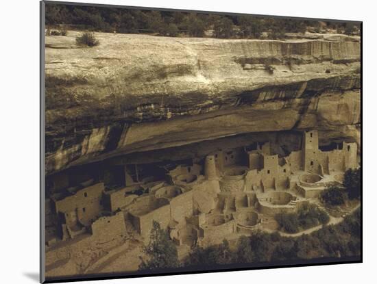 Ancient Pueblo Indian Cliff Dwellings in Mesa Verde National Park-Eliot Elisofon-Mounted Photographic Print