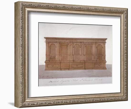 Ancient Register Chest from Southwark Cathedral, London, 1825-G Yates-Framed Giclee Print