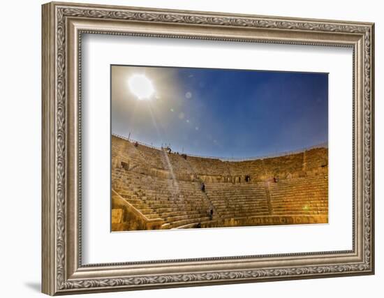 Ancient Roman Amphitheater, Jerash, Jordan.-William Perry-Framed Photographic Print