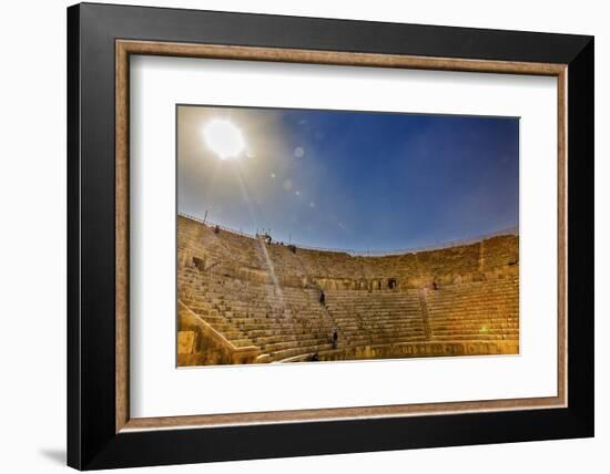 Ancient Roman Amphitheater, Jerash, Jordan.-William Perry-Framed Photographic Print