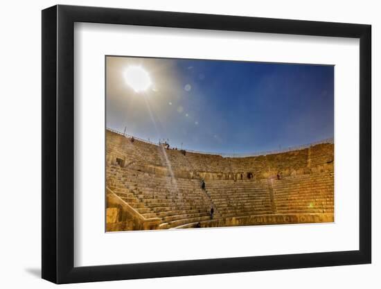 Ancient Roman Amphitheater, Jerash, Jordan.-William Perry-Framed Photographic Print