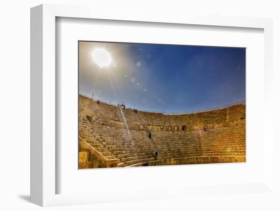 Ancient Roman Amphitheater, Jerash, Jordan.-William Perry-Framed Photographic Print